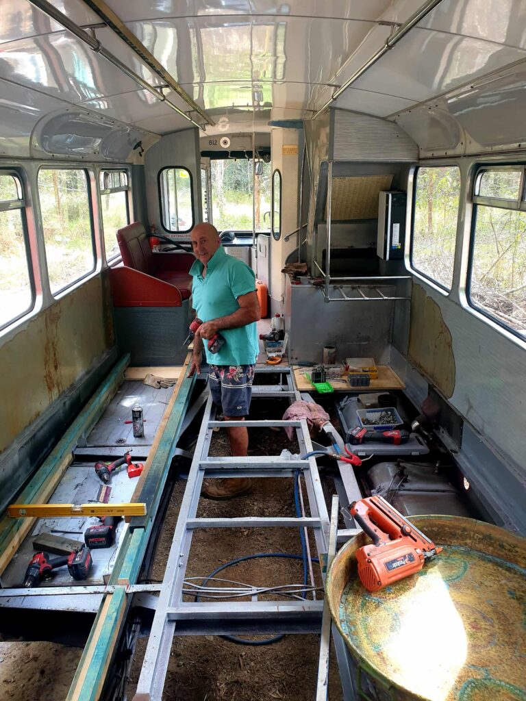 A couple who spent two years travelling Australia in a 1966 double-decker bus have listed their luxury mobile home for £62,000 after transforming it into a vintage masterpiece.
