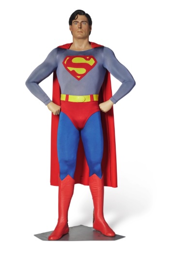 Christopher Reeve’s original Superman costume is expected to fetch up to £600,000 at Sotheby’s New York auction, alongside iconic props from Star Wars, Iron Man and James Bond.