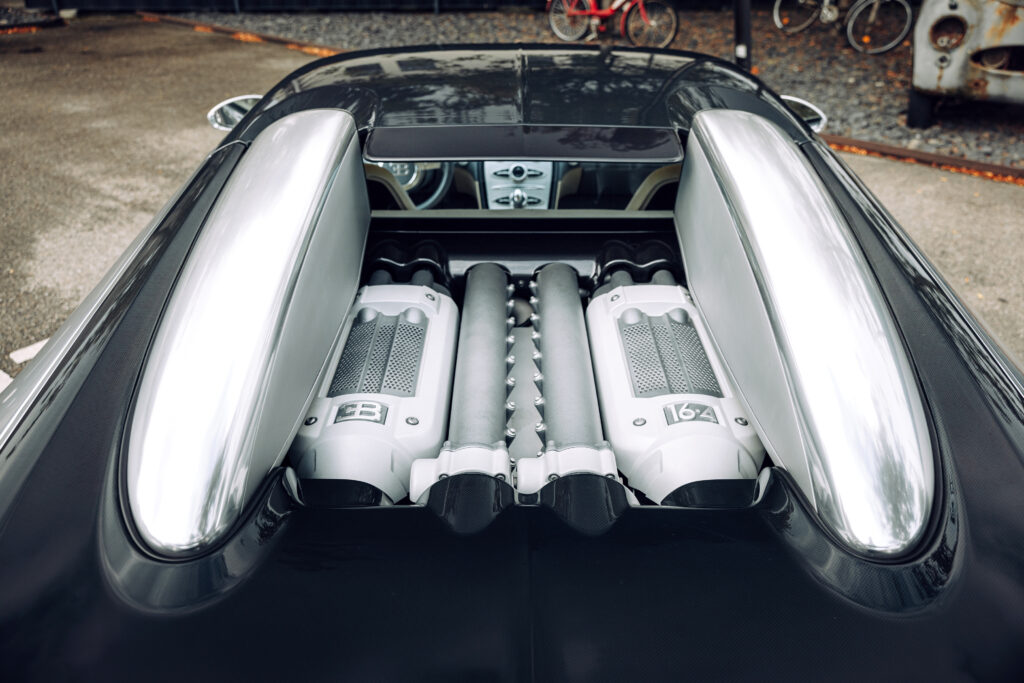 A rare 2008 Bugatti Veyron Pur Sang with mirror-polished aluminium body and 252mph top speed is set for auction at £1.9m, offering pure artistry and performance.