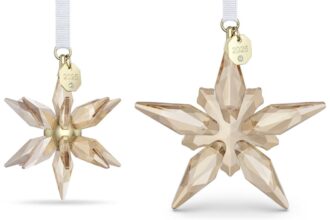 Swarovski has unveiled its 2025 Christmas collection, including £169 gold star ornaments and a £149 crystal star trio - dazzling designs that come with luxury price tags.