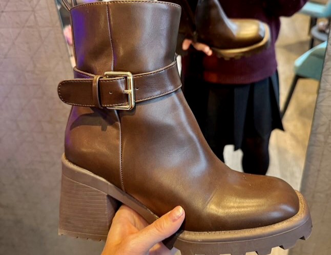 Shopper Gem Pesce was stunned after discovering her £19.99 TK Maxx boots were actually from Primark, with a hidden logo revealed under a fake Boonchy label after one wear.