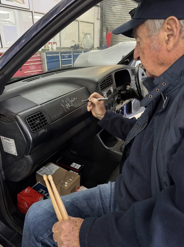 Pink Floyd’s Nick Mason is auctioning a rare 1995 VW Golf Pink Floyd Edition, complete with signed memorabilia, to support a charity close to his heart.