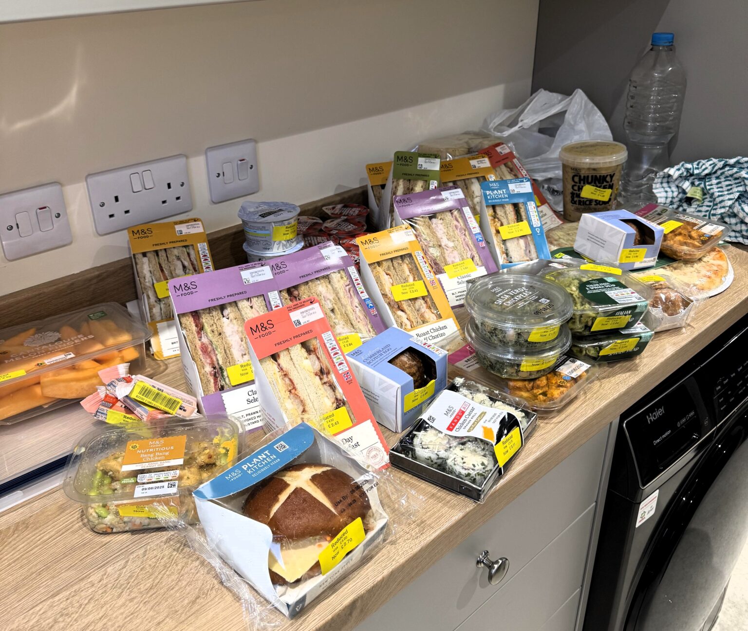 A woman bagged over £120 worth of Marks & Spencer food for just £5 using Too Good To Go leaving her stunned with an overflowing haul that she shared with family and friends.
