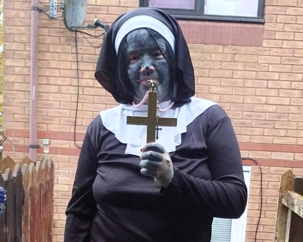 A mum with over 800 tattoos says Halloween is the only night she feels free as people already find her terrifying and she doesn’t need a costume to take her kids trick or treating.