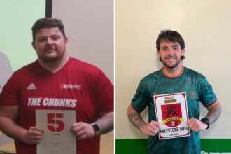 Man sheds 14.5 stone after secret 7000 calorie binges joining a football weight loss programme transforming his health confidence and life with consistency and smart food swaps.