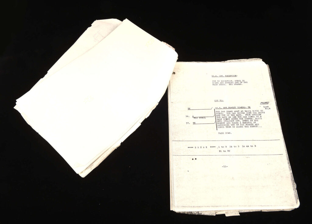 Nine original Fawlty Towers scripts owned by Andrew Sachs sold for 8905 pounds at auction as his family parts with the cherished memorabilia to ensure they are treasured.