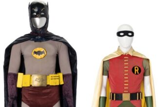 Iconic Batman and Robin costumes from the 60s TV series sold for £437,000 at auction - part of a £770,000 sale featuring outfits from Wonder Woman and Star Trek.