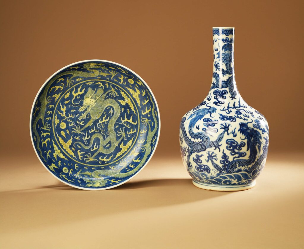 Two charity shop dragon ceramics bought for £2 and £100 turned out to be 19th century Chinese pieces and sold for over £7000 and £5080 after expert valuation at auction.