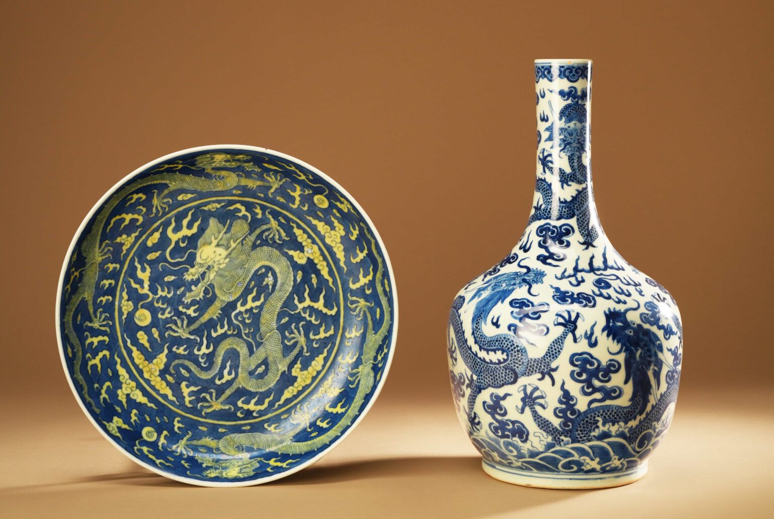 Two charity shop dragon ceramics bought for £2 and £100 turned out to be 19th century Chinese pieces and sold for over £7000 and £5080 after expert valuation at auction.