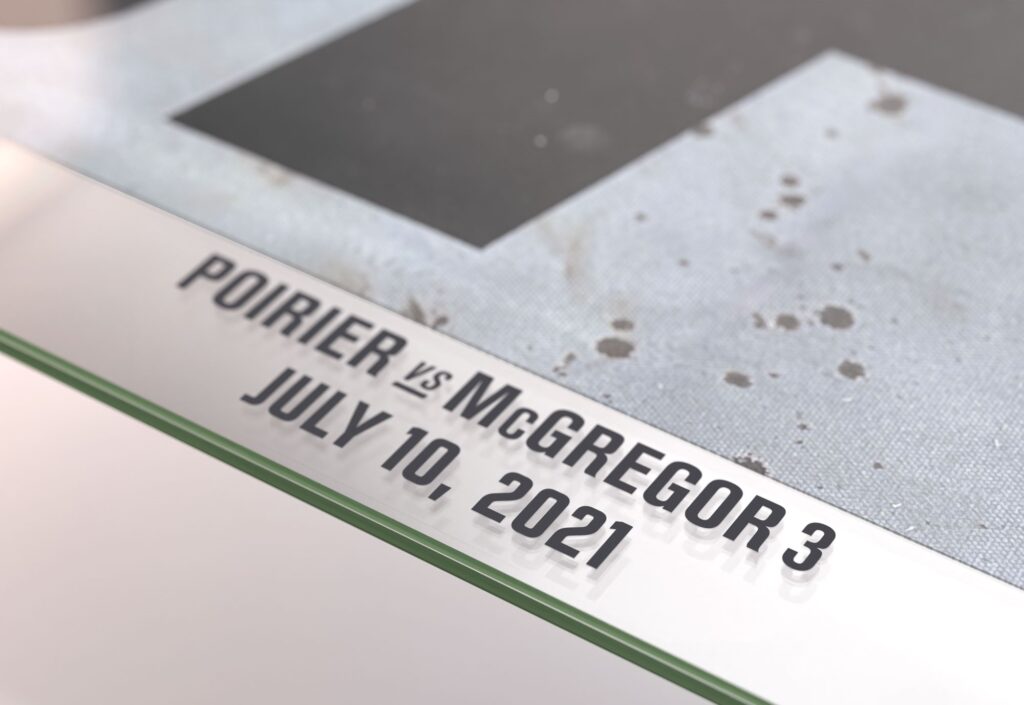 Two £4,250 coffee tables made from UFC event canvases let collectors own rare pieces of fight history featuring the only logo marked sections from UFC 300 and UFC 264 in premium furniture form.