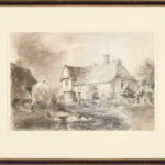 A rare 1827 John Constable drawing from his Flatford sketchbook has sold for £71,740 after a bidding war, marking a major sale of a work kept in private hands for nearly 200 years.