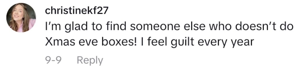 Social media comment on the post of Mum Jamie-lee Birch sparks debate after rejecting pricey advent calendars, North Pole breakfasts and Christmas Eve boxes, calling festive pressures unnecessary.