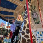 Sasha (R) with her partner, Rhian (L) at the Christmas market in Copenhagen.