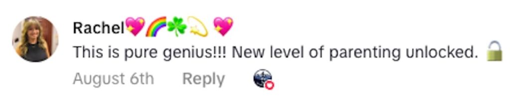 Social media comment on the post of