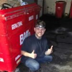 A dumpster diver from Portsmouth makes £600 a month rescuing valuable items like jewellery and designer bags from shop bins using a storage unit to hold his incredible finds.