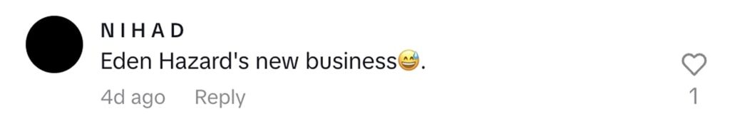 Social media comment on the post of Football legend Eden Hazard shocks fans by swapping the pitch for the barber’s chair, giving trims at A Star Barbers after retiring with a £90m fortune.