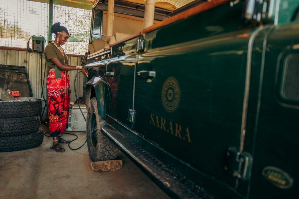 Sarara converted diesel Land Rovers into solar EVs for dependable year round travel across its vast Kenyan conservancy supporting elephant protection and greener ops.