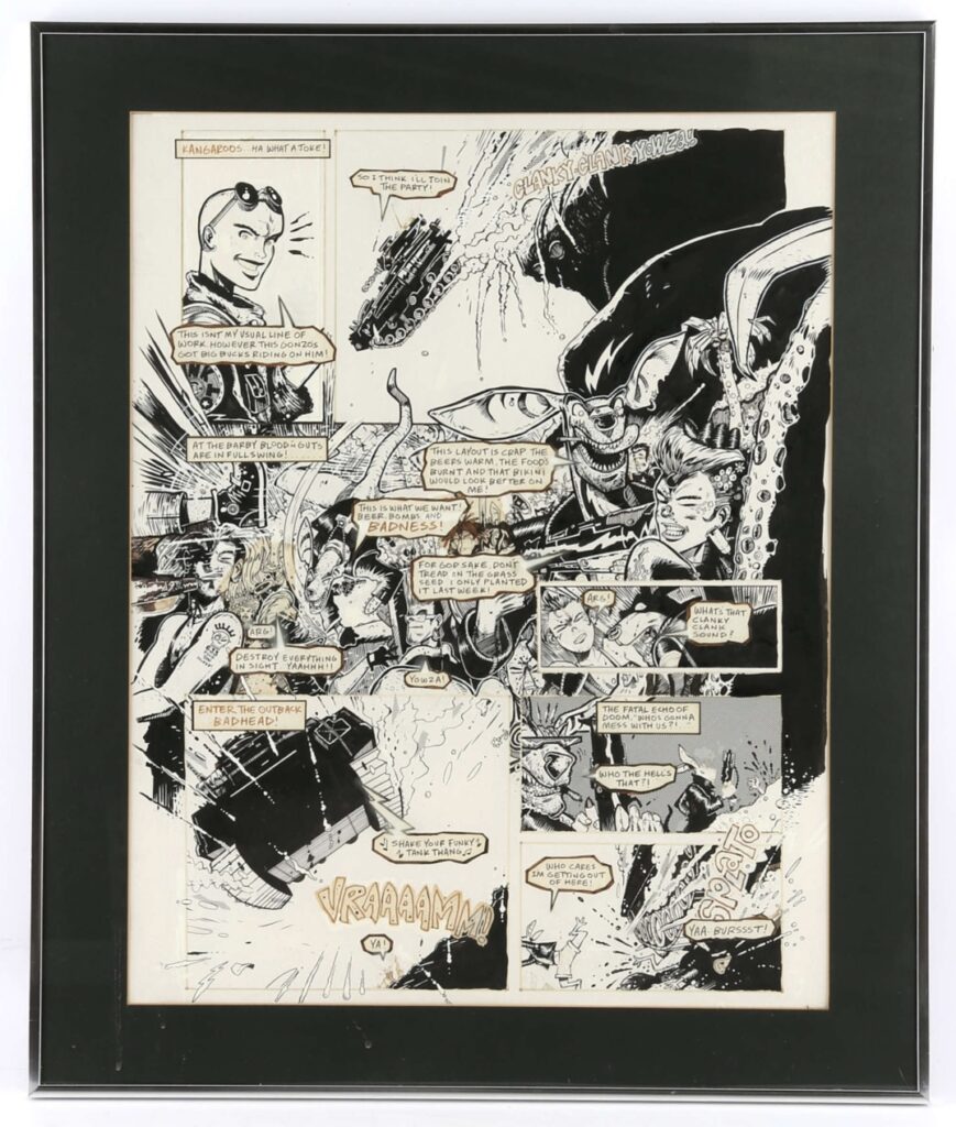 The original 1988 Tank Girl comic strip is heading to auction and expected to fetch over £30,000 marking a rare chance to own early artwork from the iconic cult character.