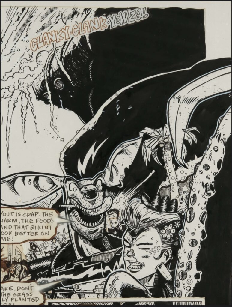 The original 1988 Tank Girl comic strip is heading to auction and expected to fetch over £30,000 marking a rare chance to own early artwork from the iconic cult character.