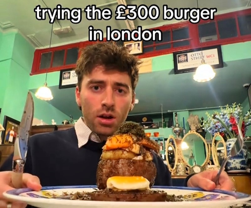 Carmie reviews London’s 350 pound Le Burger Deluxe at Otto’s topped with lobster and caviar sharing how the luxury dish impressed him but left him doubting its extreme price.