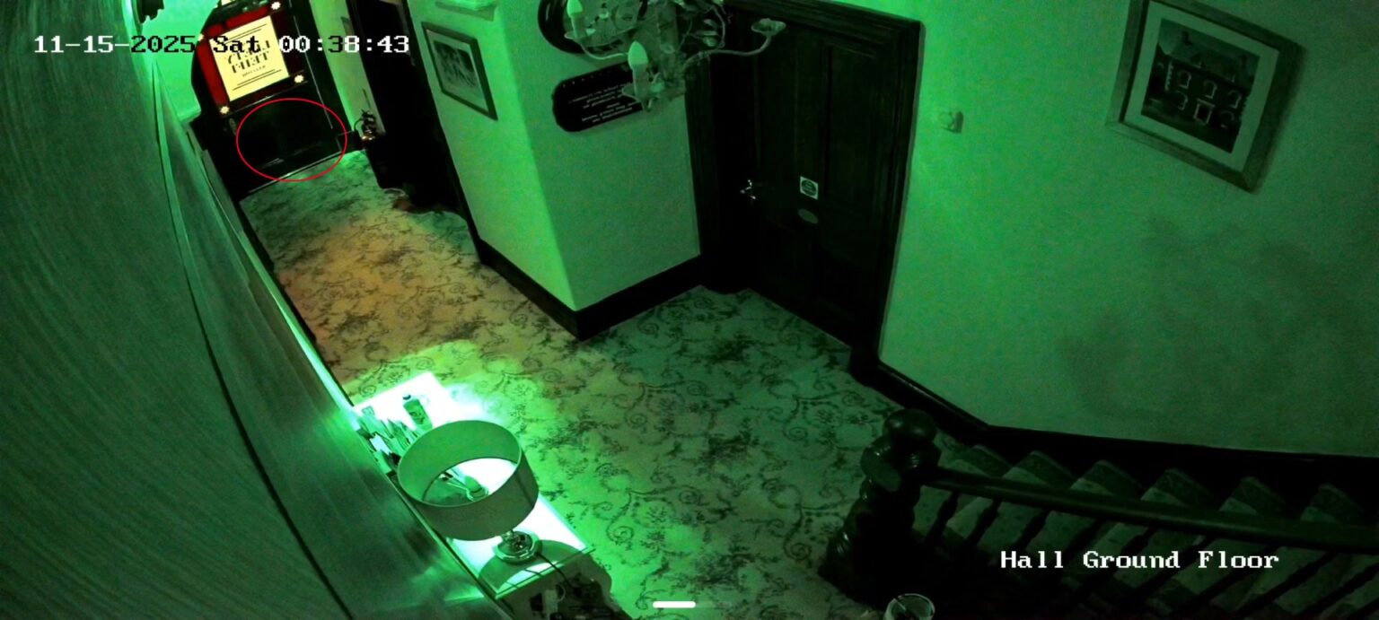 Creepy CCTV at a former prison turned B&B shows a shadowy figure seeming to walk through a wall leaving the owner and locals convinced the historic Cardigan guest house may be haunted.