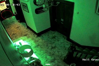 Creepy CCTV at a former prison turned B&B shows a shadowy figure seeming to walk through a wall leaving the owner and locals convinced the historic Cardigan guest house may be haunted.