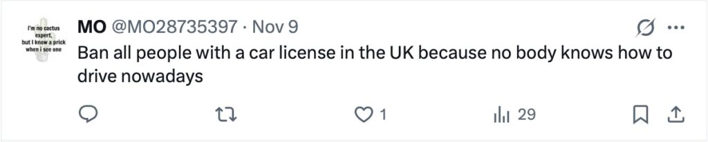 Social media comment on the post of A truck driver got wedged under a low ceiling at Sainsbury’s car park in Slough after misjudging the height limit - leaving the cab roof and ceiling badly damaged.