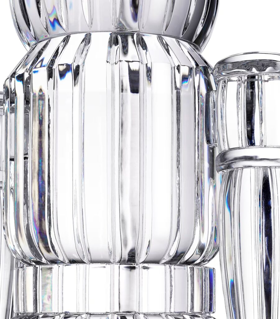 A 20650 pound Waterford lead crystal nutcracker at Harrods crafted over 100 hours by artisans offers a 65cm festive showpiece weighing 15.5kg as luxury Christmas decor today.