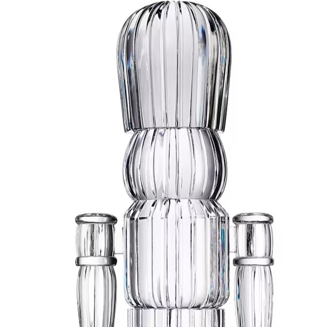 A 20650 pound Waterford lead crystal nutcracker at Harrods crafted over 100 hours by artisans offers a 65cm festive showpiece weighing 15.5kg as luxury Christmas decor today.