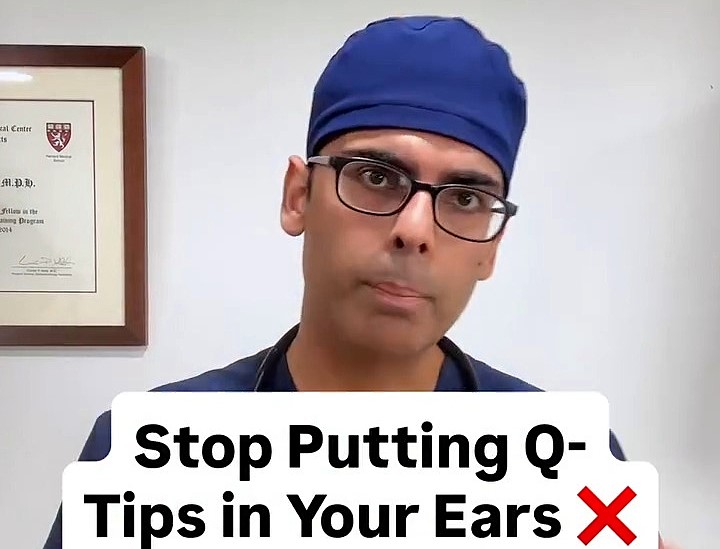 Harvard-trained doctor Saurabh Sethi warns that using cotton buds to clean ears can cause hearing loss, infections and eardrum damage, urging people to stop the dangerous habit.
