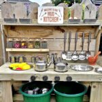 Thrifty mum transforms her garden with a magical DIY mud kitchen for under 50 using Temu bargains creating an inspiring outdoor play space toddlers love without the hefty price tag.