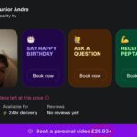 Junior Andre launches affordable Cameo videos from £26 offering personalised messages for fans as his popularity rises while undercutting parents Katie Price and Peter Andre online.