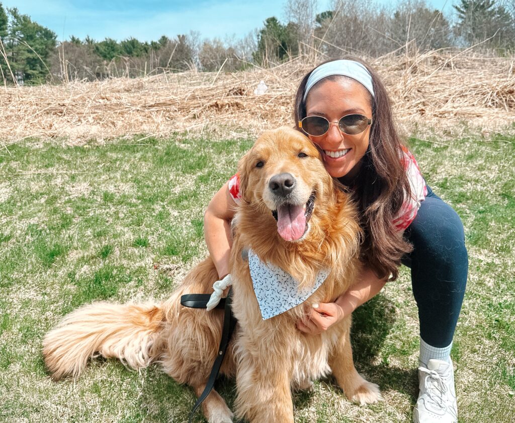 Jules with her dog Wally