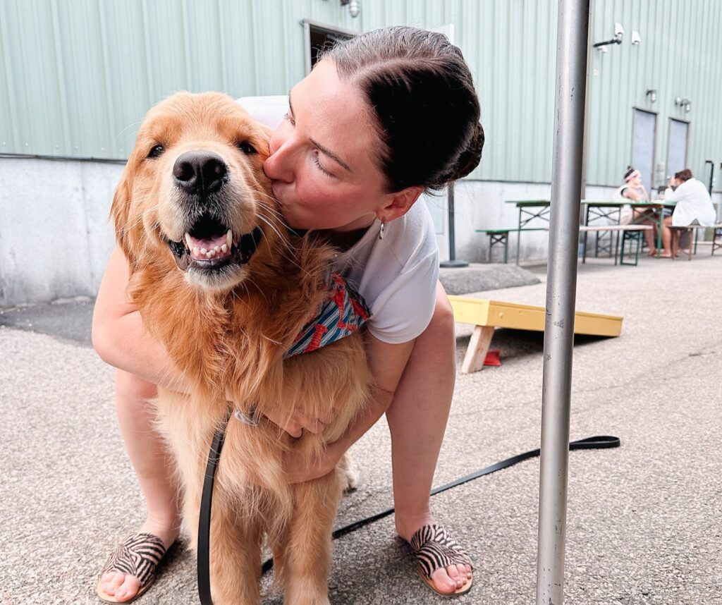 Jules with her dog Wally