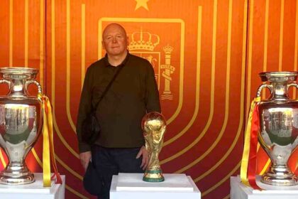 A budget savvy football fan ticks off European stadiums with an extreme day trip to Seville spending just £166 on flights match ticket food and travel while sleeping in the airport.