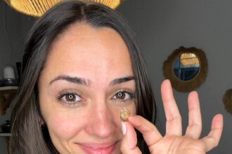 Argentine mum Candela Reybaud discovers a ball of sticky tape lodged in her nose for 35 years after lifelong breathing issues leading to its removal and an instant dramatic improvement.