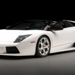 A rare 2006 Lamborghini Murcielago Roadster in unique Ibis White with low mileage heads to auction in Abu Dhabi expected to fetch high bids for its exclusivity and performance.