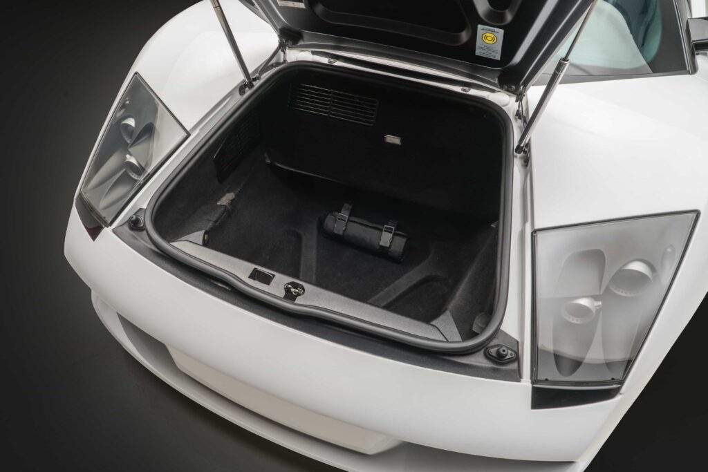 A rare 2006 Lamborghini Murcielago Roadster in unique Ibis White with low mileage heads to auction in Abu Dhabi expected to fetch high bids for its exclusivity and performance.