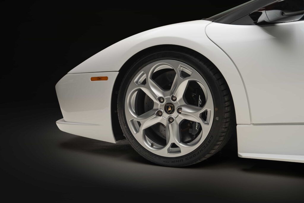 A rare 2006 Lamborghini Murcielago Roadster in unique Ibis White with low mileage heads to auction in Abu Dhabi expected to fetch high bids for its exclusivity and performance.