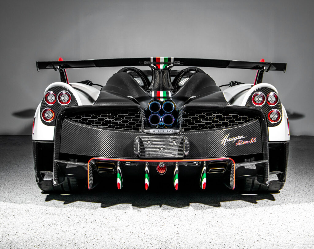 A rare 2020 Pagani Huayra Roadster BC Quaranta with just 75 miles is up for auction at £4.5m, a £1.6m profit in five years, boasting 800bhp and 238mph top speed.