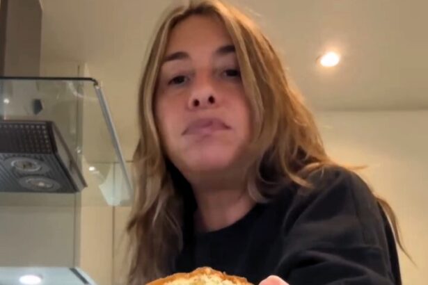 Melanie Blatt prepares deep-fried rice pudding burger, topped with caramelised cinnamon apples and served with chocolate dipping sauce.