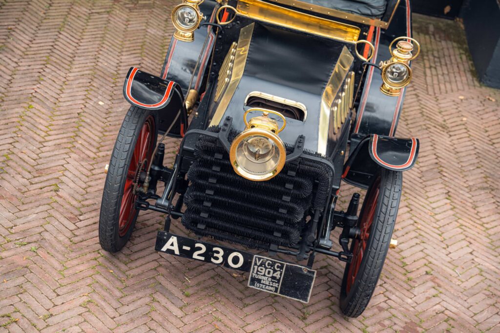 A rare 1904 Turner Miesse steam car sold for 109250 pounds offering historic engineering charm proven London to Brighton pedigree and remarkable early water economy today.