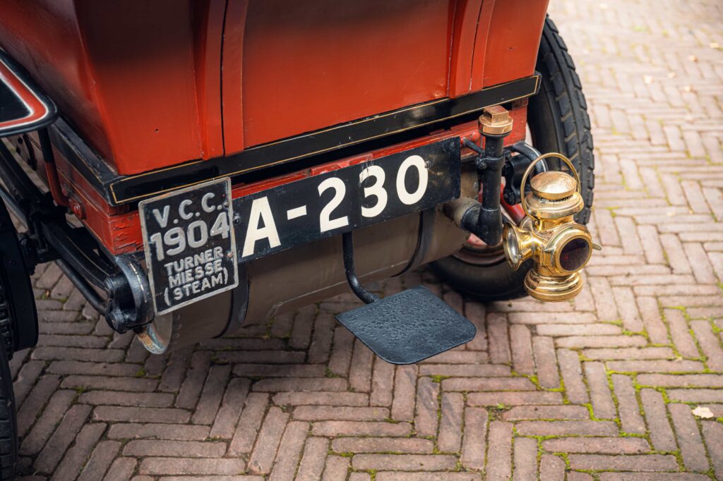 A rare 1904 Turner Miesse steam car sold for 109250 pounds offering historic engineering charm proven London to Brighton pedigree and remarkable early water economy today.