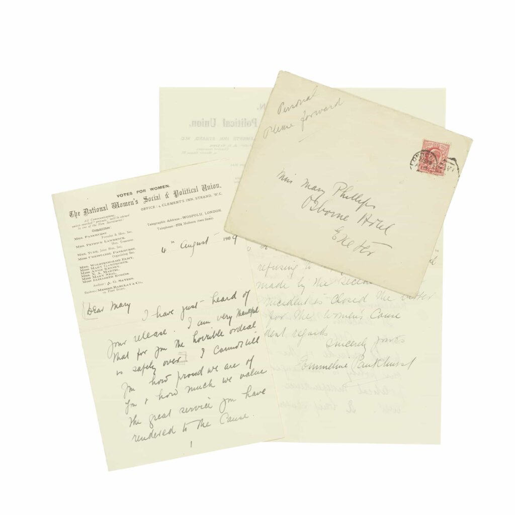 Rare Suffragette memorabilia including prison letters, medals and ceramics could fetch over £100,000 at Bonhams - offering a powerful glimpse into women’s fight for equality.