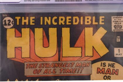 A rare restored copy of the first Incredible Hulk comic from 1962 is set to sell for £8,000 at Ewbank’s auction in Surrey, marking a key piece of Marvel history.