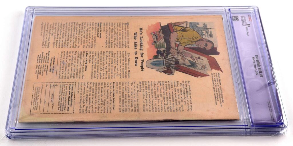 A rare restored copy of the first Incredible Hulk comic from 1962 is set to sell for £8,000 at Ewbank’s auction in Surrey, marking a key piece of Marvel history.