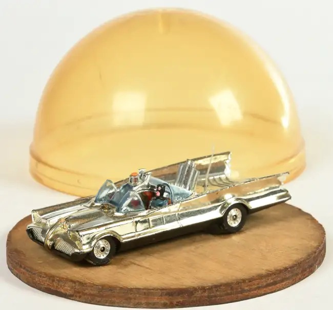 A rare gold Corgi Toys Batmobile from the 1960s is heading to auction, expected to fetch over £3,000, with collectors calling it one of the most sought-after Batman models ever.A rare gold Corgi Toys Batmobile from the 1960s is heading to auction, expected to fetch over £3,000, with collectors calling it one of the most sought-after Batman models ever.