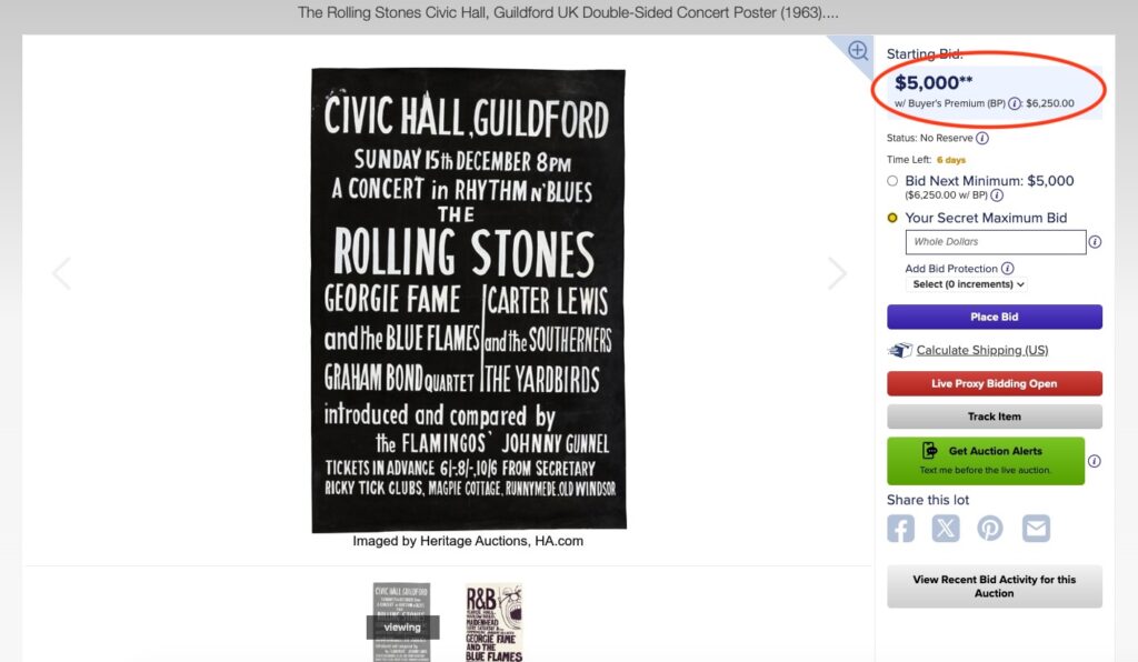 Brian Jones’s original Harmony Stratotone guitar played on the Rolling Stones’ first single heads to auction expected to reach £300000 as part of a major memorabilia sale in Dallas.