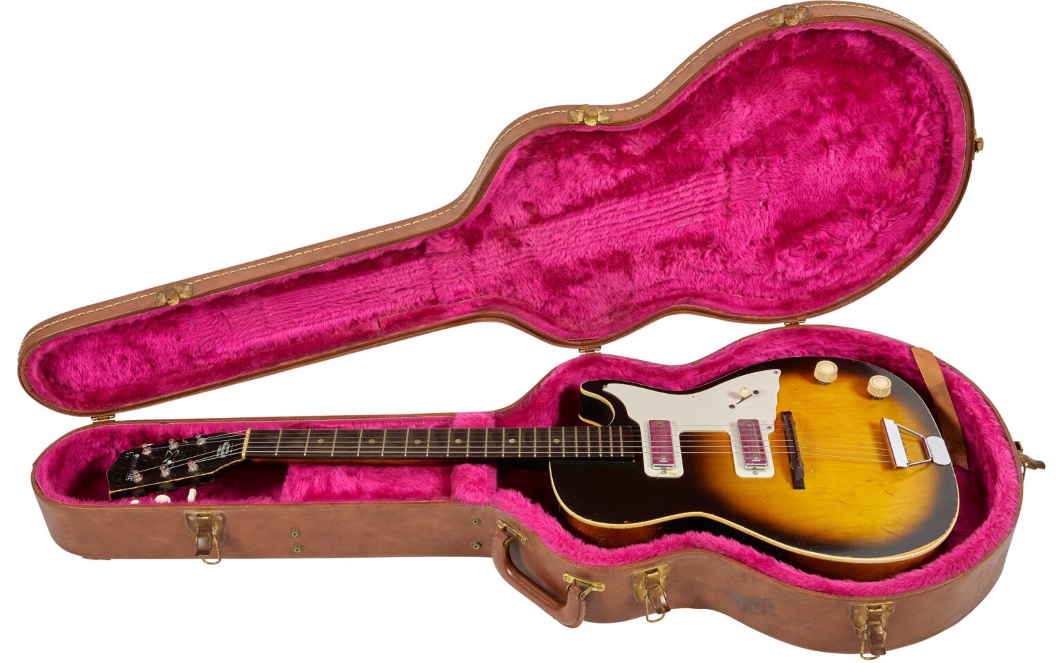 Brian Jones’s original Harmony Stratotone guitar played on the Rolling Stones’ first single heads to auction expected to reach £300000 as part of a major memorabilia sale in Dallas.