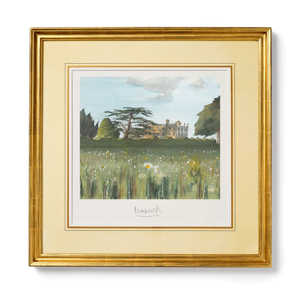 King Charles’s 1995 painting A View from the Wildflower Meadow is now available as a £3,500 signed limited-edition print, capturing the serene beauty of Highgrove House.